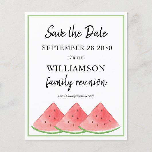 予算ファミリ懇親会スイカ保存日付 (正面)