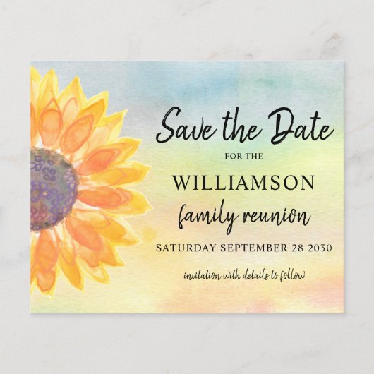 予算ファミリ懇親会日付カードの保存 (正面)