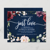 予算ファンシーなし素朴結婚式招待状 (正面/裏面)