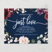 予算ファンシーなし素朴結婚式招待状 (正面)