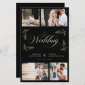 予算ファンシートレンディー4写真コラージュ結婚ズ (正面/裏面)