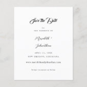 予算ファンシー写真エレガント日付の保存 (裏面)