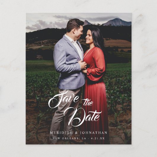 予算ファンシー写真エレガント日付の保存 (正面)