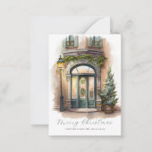 予算フェスティバルメリークリスマスウォーターカラー写真 ノートカード (正面)