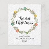 予算フェスティバルリースクリスマスホリデーカード (正面)