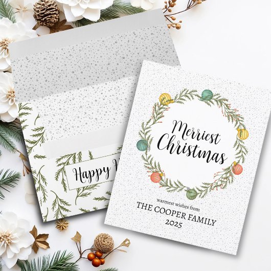 予算フェスティバルリースクリスマスホリデーカード