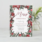 予算フェスティバルリース企業のクリスマスパーティー 招待状 (スタンド正面)