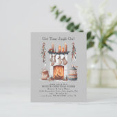 予算フェスティバル暖炉クリスマスパーティー招待状 (スタンド正面)