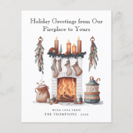 予算フェスティバル暖炉メリークリスマスカード