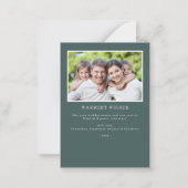 予算フェスティバル水彩ホリデーフォトクリスマス ノートカード (裏面)