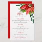 予算フェスティバル結婚のポインセチア葉メニュー (正面/裏面)