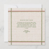 予算フェスティバル縁どミニマル写真クリスマス サンキューカード (裏面)