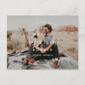 予算フォトウェディング日付の保存 ポストカード (正面)