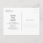 予算フォトウェディング日付の保存 案内ポストカード (裏面)