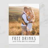 予算フォトウェディング日付の保存 案内ポストカード (正面)