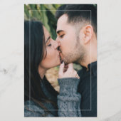 予算フォトオーバーレイシンプル結婚式招待状 (裏面)