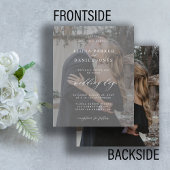 予算フォトオーバーレイモダン結婚式招待状