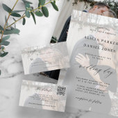 予算フォトオーバーレイモダン結婚式招待状