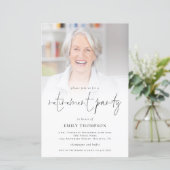 予算フォトオーバーレイ退職パーティー招待状 (スタンド正面)