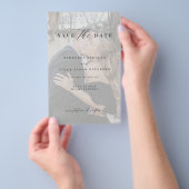 予算フォトオーバーレイQRコード結婚式の日付を保存 チラシ (ハンドル)