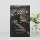 予算フォトオーバーレイQRコード結婚式招待状 (スタンド正面)