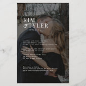 予算フォトオーバーレイQRコード結婚式招待状 チラシ (正面)