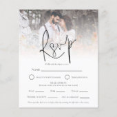 予算フォトオーバーレイQR食事の選択肢ウェディングRSVP (正面)