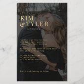 予算フォトオーバーレイQR RSVP結婚式招待状 チラシ (正面)