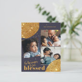 予算フォトコラージュ家族クリスマスホリデーカード (スタンド正面)