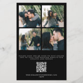 予算フォトコラージュQRコード結婚式招待状 (裏面)