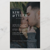 予算フォトコラージュQRコード結婚式招待状 (正面)