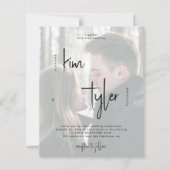 予算フォトコラージュQRコード結婚式招待状 (正面)