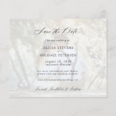 予算フォトスエレガントクリプト結婚式の日付の保存 チラシ (裏面)