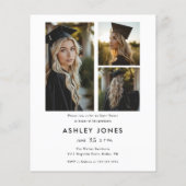 予算フォトスクリプト卒業パーティー招待状 チラシ (裏面)