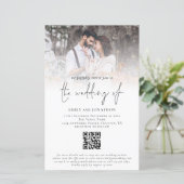 予算フォトスクリプトQRコード結婚式招待状 (スタンド正面)