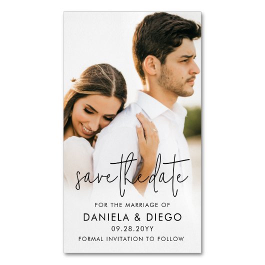 予算フォトセーブザデートマグネット マグネット名刺 (正面縦)