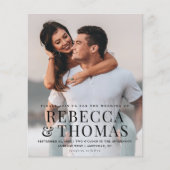 予算フォトタイプオーバーレイ結婚式招待状 (正面)