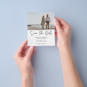 予算フォトタイポグラフィ日付を保存するHWフライヤー チラシ (手)