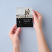 予算フォトタイポグラフィ日付4Bフライヤーを保存 チラシ (手)