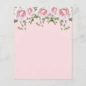 予算フォトハートピンクフローラ結婚式招待状 チラシ (裏面)