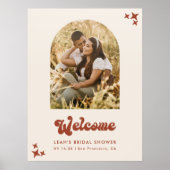 予算フォトモダンブライダルシャワーのウェルカムサイン ポスター (正面)