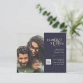 予算フォト救結婚式招待状日QRコード (スタンド正面)