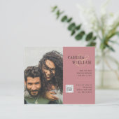 予算フォト救結婚式招待状日QRコード (スタンド正面)