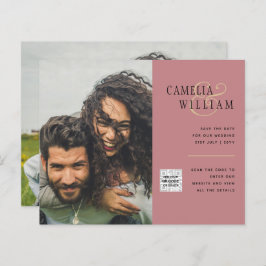 予算フォト救結婚式招待状日QRコード