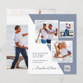 予算フォト救結婚式招待状日QRコード