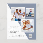 予算フォト救結婚式招待状日QRコード (正面)