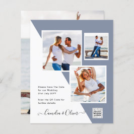 予算フォト救結婚式招待状日QRコード