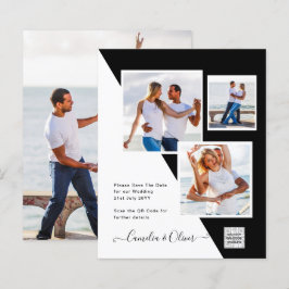 予算フォト救結婚式招待状日QRコード