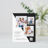 予算フォト救結婚式招待状日QRコード (スタンド正面)