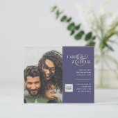 予算フォト救結婚式招待状日QRコード (スタンド正面)